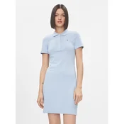 Tommy Hilfiger Vsakodnevna obleka 1985 WW0WW37853 Svetlo modra Slim Fit
