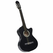 Klasicna gitara Western s ujednacivacem i 6 žica crna