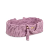 MY SWEET BABY Nosilec za punčke Moses Basket BOHO iz bombaža - sivka
