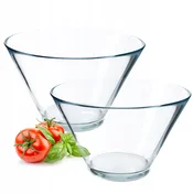 KADAX Skleda za solato Steklena skleda 17 cm Komplet 2 solatnih skled, (5000352001)