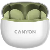 Bežicne slušalice Canyon - TWS5, bijelo/zelene