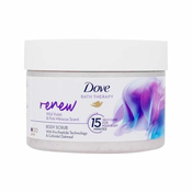Dove Bath Therapy Renew Body Scrub piling za tijelo s mirisom ljubičice i ružičastog hibiskusa 295 ml za žene