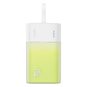 BASEUS Popsicle Powerbank 5200mAh 20W s Lightning kabelom 60W/20V/3A/30cm - bijelo-zelena