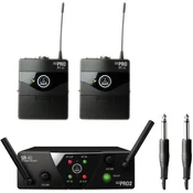 AKG WMS40 Mini2 Instrumental Dual Brezžični sistem US45A: 660.7MHz + US45C: 662.3MHz (Samo odprto)
