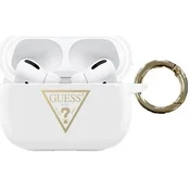 Guess AirPods Pro cover white Silicone Triangle Logo (GUACAPLSTLWH)