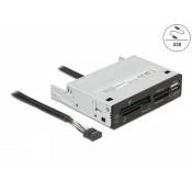 Delock 3,5 bralnik kartic USB 2.0 5 rež 1 x USB 2.0 Type-A female