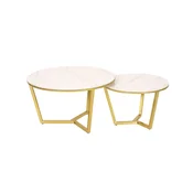 Livin Hill Komplet klubske mizice, 80x80x45 cm, bela