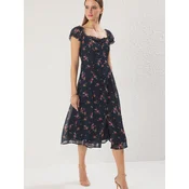Trendyol Obleka temno modra/zelena/malina/bela