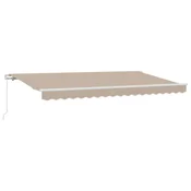 Vidaxl Retraktilna tenda Bež 400 x 200 cm blago