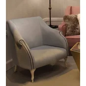 Casa Padrino luxury Art Deco armchair gray/cream 85 x 85 x H. 88 cm - Living room armchair - Hotel armchair - Living room furniture - Hotel furniture - Luxury Art Deco Furniture