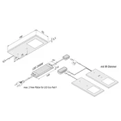 Hera LED svetilka pod omarico Eco-Pad F 2x set 4.000K aluminij - Kuhinja - Sodobni - Kovina