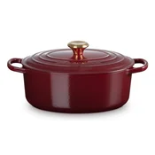 Casserole kozica SIGNATURE 29 cm, 4,7 l, ovalna, GARNET, lito železo, Le Creuset