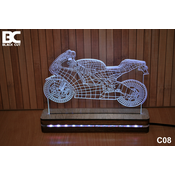 Black Cut 3D Lampa Bela