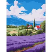 Ideya: Barvanje s številkami, polje sivke - 30 x 40 cm