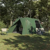 vidaXL Šotor z dome s streho s shranjevanjem Zelena 500 x 314 x 206 cm