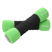 Fitnes uteži oblečene v prijeten material 1,5 kg