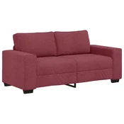 Vidaxl Dvosed vinsko rdeč 180x77x82 cm blago