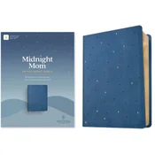 NLT Midnight Mom Devotional Bible (Leatherlike, Starlit Navy, Red Letter, Filament Enabled)