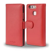 Cadorabo Cadorabo Ohišje, združljivo z Huawei P9 v inferno red - Zaščitni ovitek z magnetnim zapiranjem in 3 režami za kartice, (20547742)