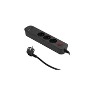 Podaljšek za hitro polnjenje PD20, 3-vtičnica s stikalom + 2x USB (A+C), 1,4 m SQUALL, grafitna barva / 34098