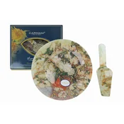 Carmani, dekorativni in uporabni krožnik z lopatico - VAN Gogh/Rože v vazi