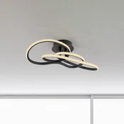 Paul Neuhaus LED-stropna svetilka TWIST, črna, dolžina 90 cm, kovinska, Switchdim - Dnevna soba/jedilnica - Sodobni - Aluminij