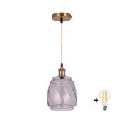 BRILAGI - LED lestenec na kablu RETRO GLASS 1xE27/60W/230V premer 26 cm zlata/dimno siva