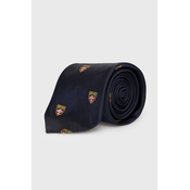 Svilena kravata Polo Ralph Lauren mornarsko modra barva