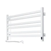 Kopalniški lestvični radiator s termostatom AVANGARD 316W/230V 50,6 cm IP44, v beli barvi, leva izvedba