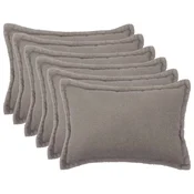 vidaXL Prevleka za blazino 6 pcs HOUTEN Svetlo siva 30 x 50 cm Bouclé