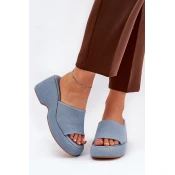 Boto Fabric Womens Slippers On Platform And Wedge Jeans Afisal