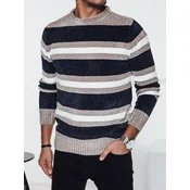 Sweter męski w paski granatowy Dstreet