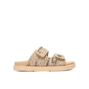 Tommy Hilfiger Natikači Double Strap Raffia FW0FW09122 Bež