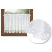 shumee Zavesa za kuhinjo, voile, z GUIPURA čipko, BELA, za predor, 100x40