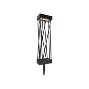 Lutec LED solarna vrtna svjetiljka SPIDO, mat crna, 10.5W, 3000K, IP54, 600mm
