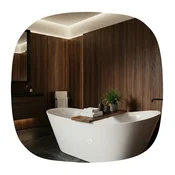 Stensko ogledalo LED 70x70cm TOP