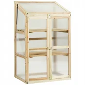 COSTWAY Leseni mini vrtni rastlinjak, (5000151908)