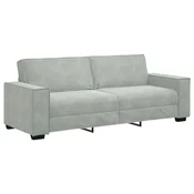 Vidaxl Trosed svetlo siv 220x78x84 cm žamet