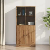 Visoka komoda s vratima 68x37x142 cm konstruirano drvo