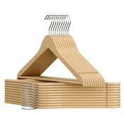 Songmics Komplet 30 obešalnikov za oblačila 429x21 cm rjave barve