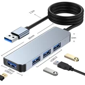 INF Visokohitrostno vozlišče USB 3.0 s 4 vrati - elegantno in učinkovito, (21748736)