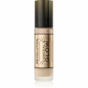 Makeup Revolution Conceal & Glow posvetlitveni tekoči puder za naraven videz odtenek F1 23 ml