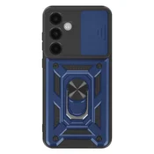 OEM Mayaxess, Ovitek za Galaxy S25 FE – drsni pokrov kamere in magnetni obroč, Nočno modra, (5000274128)