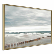 Poster - Chilly Morning at the Seaside 90x60