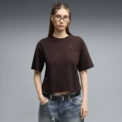 PUMA Essentials Elevated Relaxed Tee Women, Clothing, Chocolate Fondue, L