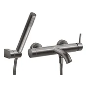 Armatura za kopalno kad s setom za prho, gunmetal
