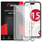 Novo zaščitno steklo Screen Samurai za Apple iPhone 15 Pro z okvirjem Easy Fit | 2 kosa