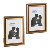 Northix Okvir za slike 20x30 cm Set 2 kosov starinski dizajn za stensko in namizno postavitev