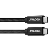 Avacom podatkovni in polnilni kabel USB Type-C - USB Type-C, 100cm, 100W E-Mark, črn