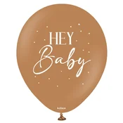 Hey Baby Caramel Brown lateks baloni, rjavi, 45 cm, 2 kosa.